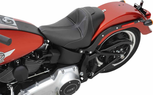 Saddlemen - Saddlemen Dominator Solo Seat with Backrest Option - Smooth SaddleHyde - 806-12-0042