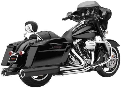 Cobra - Cobra PowrFlo 4-1/2in. Slip-On Mufflers - Black - 6215B