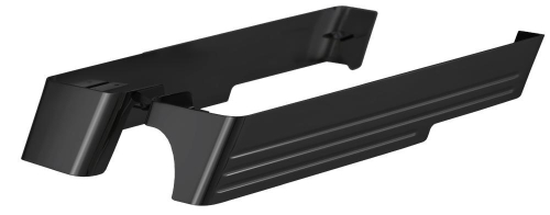 Cyclesmiths - Cyclesmiths Billet Saddlebag Extensions with Cutout for Right Exhaust - Black Powder-Coat - CS201B