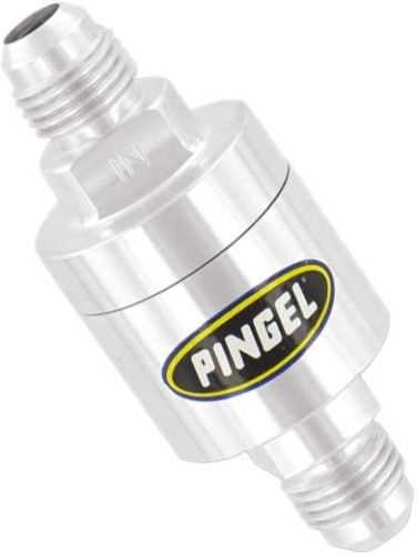 Pingel - Pingel In-Line Fuel Filter - 3/8in. Aluminum Machined Satin-Finish Fuel Filter - SS6P