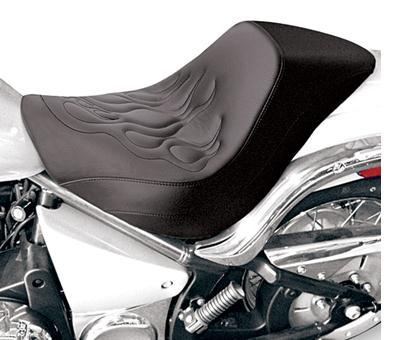 Saddlemen - Saddlemen Renegade Deluxe Tattoo Flame Solo Seat - Plain - K07-12-112