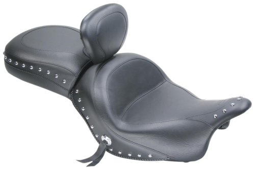 Mustang - Mustang Wide Touring Seat with Driver Backrest - Studded - 79140