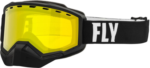 Fly Racing - Fly Racing Focus Goggles - 37-50080 - Black/White / Yellow Lens - OSFM