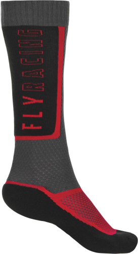 Fly Racing - Fly Racing MX Socks - 350-0512S - Black/Gray/Red - Sm-Md