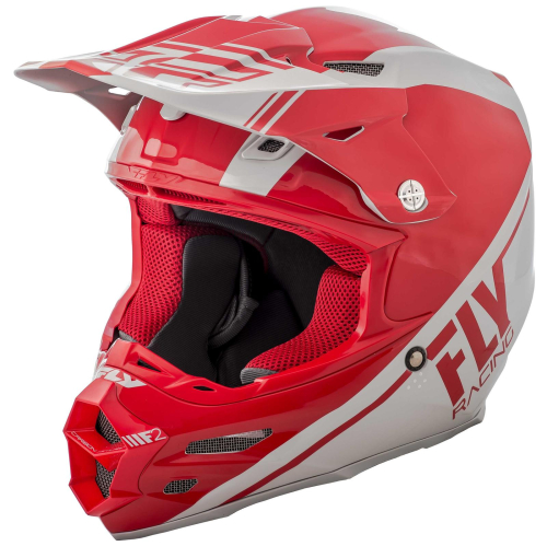 Fly Racing - Fly Racing F2 Carbon Rewire Helmet - 73-4162-5-X - Red/Gray - X-Large