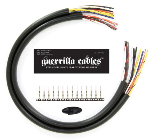 Guerrilla Cables - Guerrilla Cables Standard Extended Handlebar Wiring Harness - 12 Wire - 24000-9606