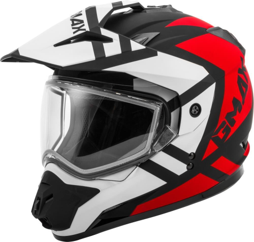 G-Max - G-Max GM-11S Trapper Helmet - G2113074 - Matte Black/Red/White - Small