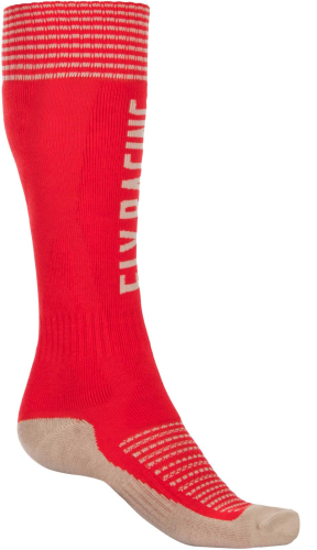 Fly Racing - Fly Racing MX Pro Socks - 350-0523L - Red/Khaki - Lg-XL