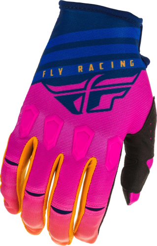 Fly Racing - Fly Racing Kinetic K220 Gloves - 373-51909 - Midnight/Blue/Orange - 09