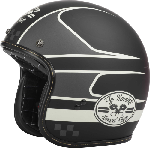 Fly Racing - Fly Racing .38 Wrench Helmet - 73-8238-9 - Black/Vintage White - 2XL