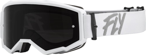 Fly Racing - Fly Racing Zone Goggles - 37-51506 - White / Dark Smoke Mirror Smoke Lens - OSFM