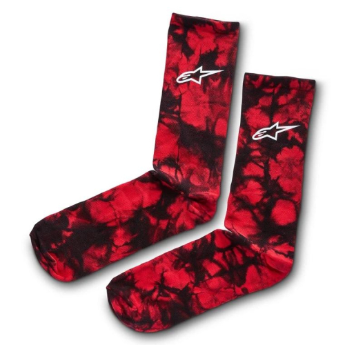 Alpinestars - Alpinestars Tie Dye Crew Socks - 1230-94950-30-S - Red - Small