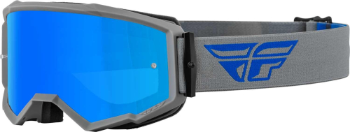 Fly Racing - Fly Racing Zone Goggles - 37-51495 - Gray/Blue / Sky Blue Mirror Blue Lens - OSFM