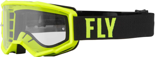 Fly Racing - Fly Racing Focus Youth Goggles - 37-51326 - Hi-Vis/Black / Clear Lens - OSFM