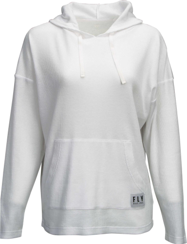 Fly Racing - Fly Racing Fly Oversized Thermal Womens Hoodie - 358-0141M - White - Medium