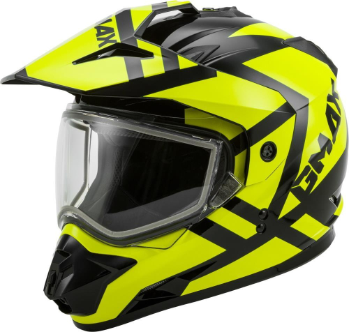 G-Max - G-Max GM-11S Trapper Helmet with Electric Shield - G4112776 - Black/Hi-Vis - Large