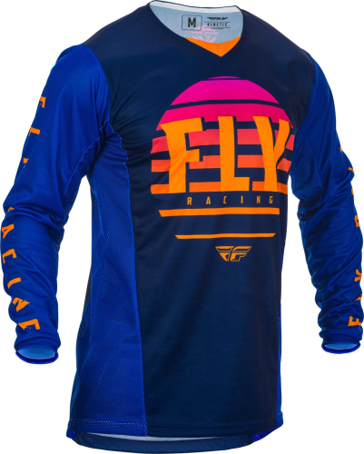 Fly Racing - Fly Racing Kinetic K220 Jersey - 373-5292X - Midnight/Blue/Orange - 2XL