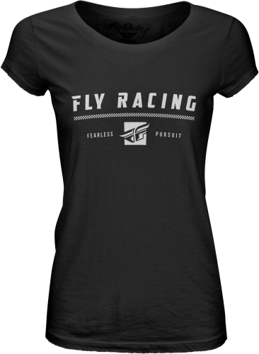 Fly Racing - Fly Racing Pursuit Vintage Womens T-Shirt - 356-0430L - Black - Large