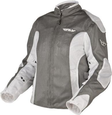 Fly Racing - Fly Racing CoolPro II Ladies Mesh Jacket - 477-8027-0 - White/Gray - X-Small