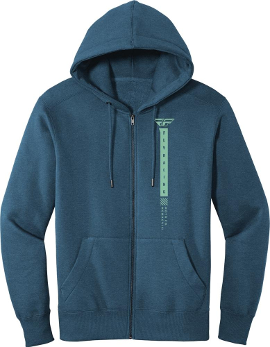 Fly Racing - Fly Racing Fly Podium Hoodie - 354-0177S - Blue Heather/Green - Small