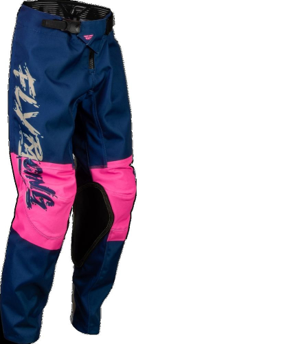 Fly Racing - Fly Racing Kinetic Khaos Girls Pants - 376-43418 - Pink/Navy/Tan - 18