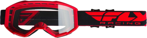 Fly Racing - Fly Racing Focus Youth Goggles - 37-5120 - Red / Clear Lens - OSFM