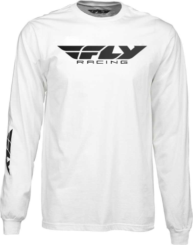 Fly Racing - Fly Racing Fly Corporate Long Sleeve Shirt - 352-4144X - White - X-Large