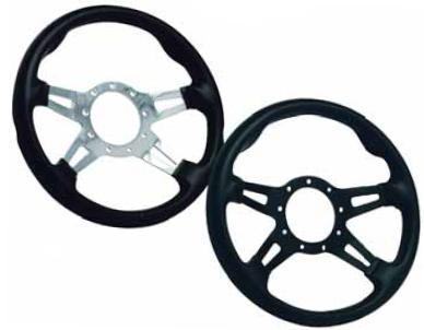 Billet Equipped - Billet Equipped Steering Wheel - Black - 95-YRSW4-BL