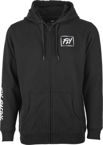 Fly Racing - Fly Racing Fly Lite Zip Up Hoodie - 354-01702X - Black/White - 2XL