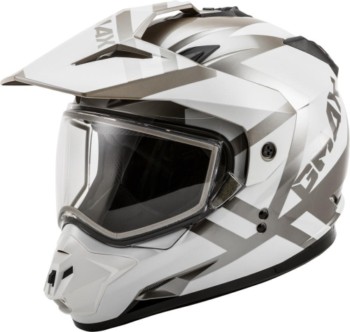 G-Max - G-Max GM-11S Trapper Helmet with Electric Shield - G4112014 - White/Silver - Small