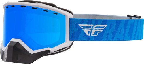 Fly Racing - Fly Racing Focus Snow Goggles - FLB-042 - Gray/Blue / Sky Blue Mirror Blue Lens - OSFM