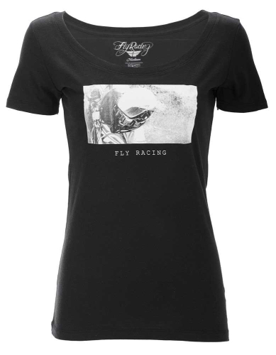 Fly Racing - Fly Racing Credit Womens T-Shirt  - 356-0390L - Black - Large