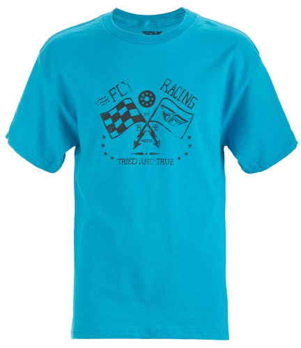 Fly Racing - Fly Racing Tried and True Youth T-Shirt - 352-1108M - Turquoise - Medium