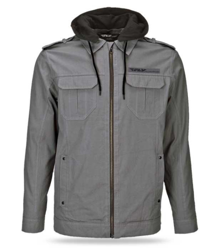 Fly Racing - Fly Racing Waxed Jacket - 354-6136S - Gray - Small