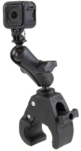 RAM Mounts - RAM Mounts RAM Tough-Claw Medium Clamp Mount with Universal Action Camera Adapter - RAP-B-404-GOP1U