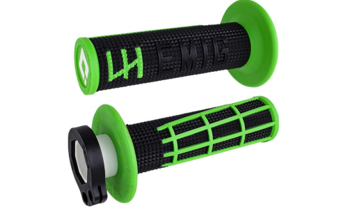 ODI - ODI Emig 2.0 Racing V2 Lock-On Grips - Black/Green - H36E2BN