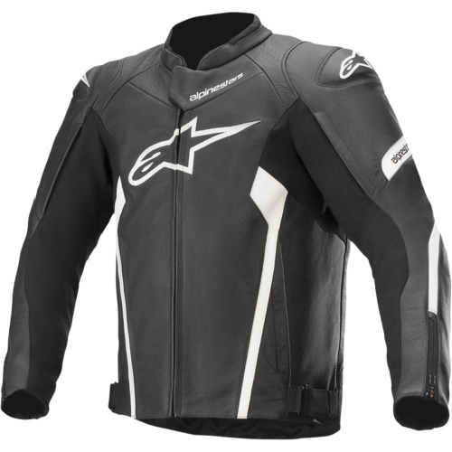 Alpinestars - Alpinestars Faster V2 Leather Jacket - 3103521-12-54 - Black/White - 54