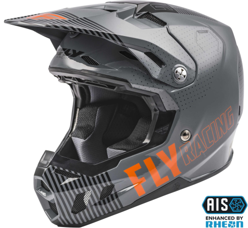 Fly Racing - Fly Racing Formula CC Primary Youth Helmets - 73-4308YL - Gray/Orange - Large