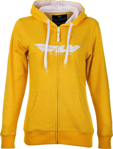 Fly Racing - Fly Racing Corporate Womens Zip-Up Hoody - 358-0060L - Mustard - Large