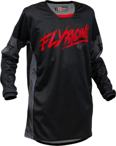 Fly Racing - Fly Racing Kinetic Khaos Youth Jersey - 376-420YX - Black/Red/Gray - X-Large