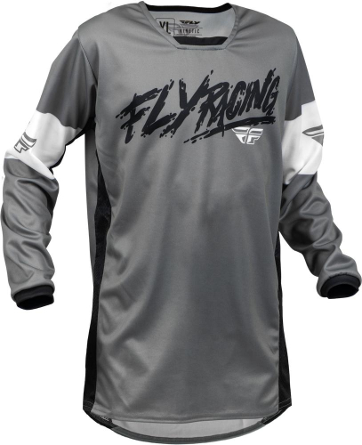 Fly Racing - Fly Racing Kinetic Khaos Youth Jersey - 376-421YL - Gray/Black/White - Large