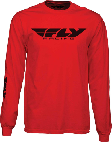 Fly Racing - Fly Racing Fly Corporate Long Sleeve Shirt - 352-41482X - Red - 2XL