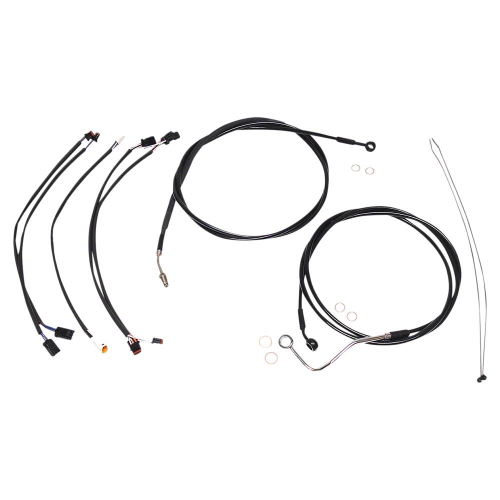 Magnum - Magnum Black XR Handlebar Installation Kit with Black Fittings for 12-14in. Ape - 486421