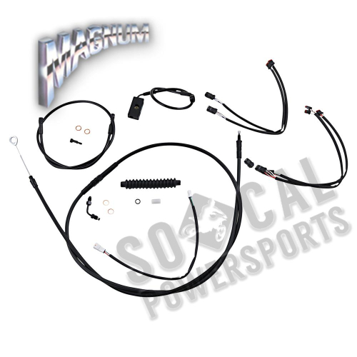 Magnum - Magnum Black XR Handlebar Installation Kit with Black Fittings for 15-17in. Ape - 486942