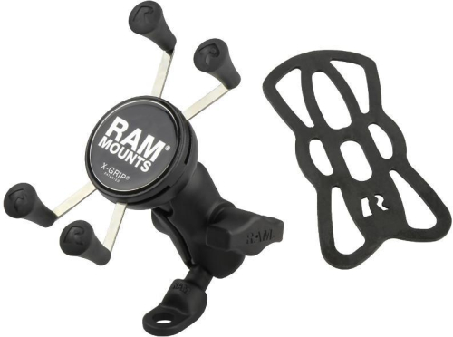 RAM Mounts - RAM Mounts RAM Angle Mount with 9mm Hole and X-Grip for Standard Phones - Short Double Socket Arm - RAM-B-272-A-UN7