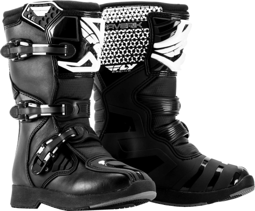 Fly Racing - Fly Racing Maverik MX Youth Boots - 364-55105 - Black/White - 5