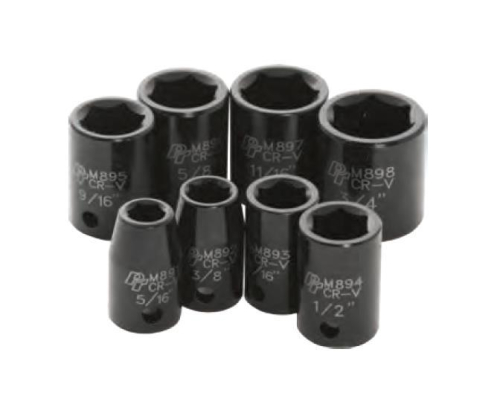 Performance Tools - Performance Tools 3/8in. SAE Impact Socket Set - Shallow - M588DB