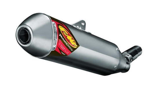 FMF Racing - FMF Racing Q4 Spark Arrestor Slip-On - Hexagonal Muffler - Stainless Midpipe - 042346