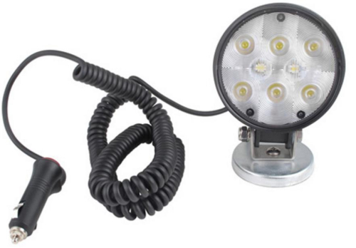 Cequent - Cequent Circular LED Work light w/Coiled Cord and Magnetic Base - 54209-017