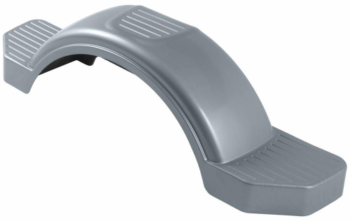 Fulton - Fulton HDPE Plastic Trailer Fender - Style D - Silver - 008592